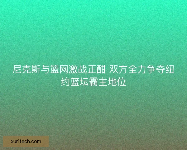 尼克斯与篮网激战正酣 双方全力争夺纽约篮坛霸主地位